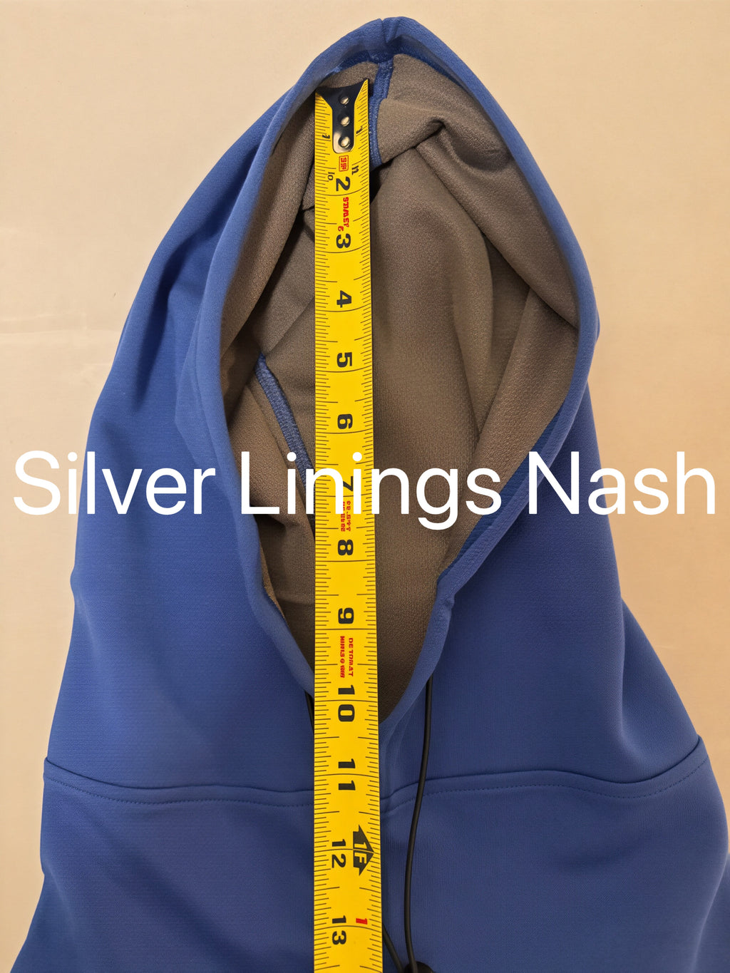 Plain Cobalt Blue OR Metatrons Cube Large Silver linings hood optional design