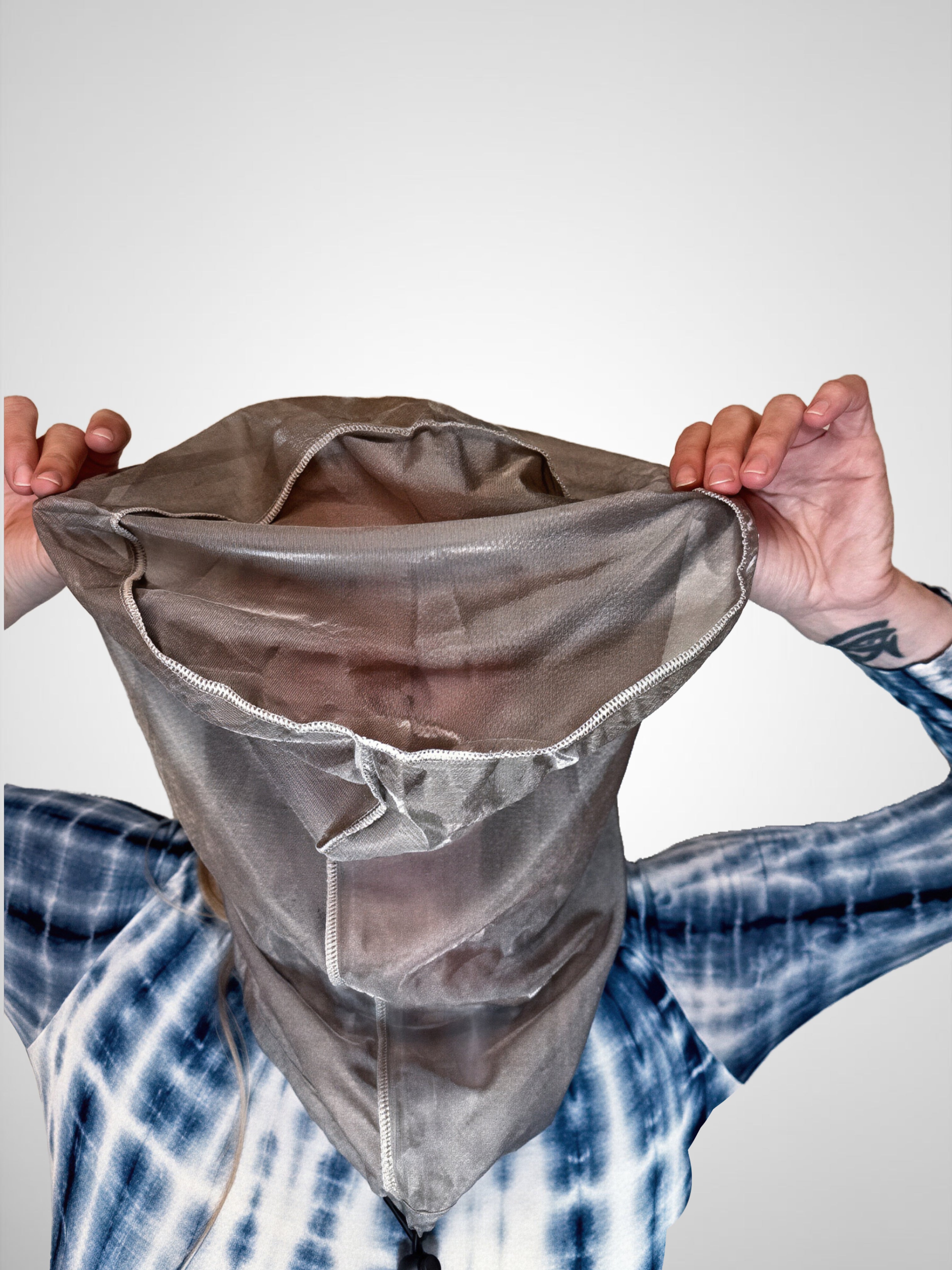 360 degree Silver Linings light weight Hood 5g WiFi emf blocking - 100% silver thread (Copy)