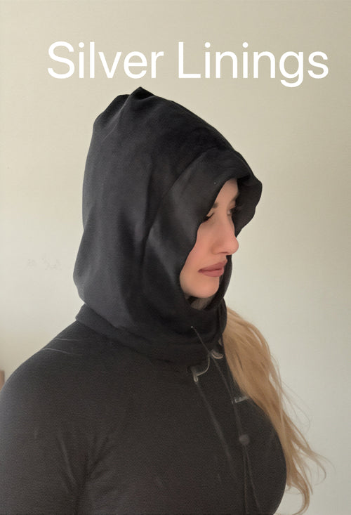 Faraday Silver Lining Hood Black drawstring