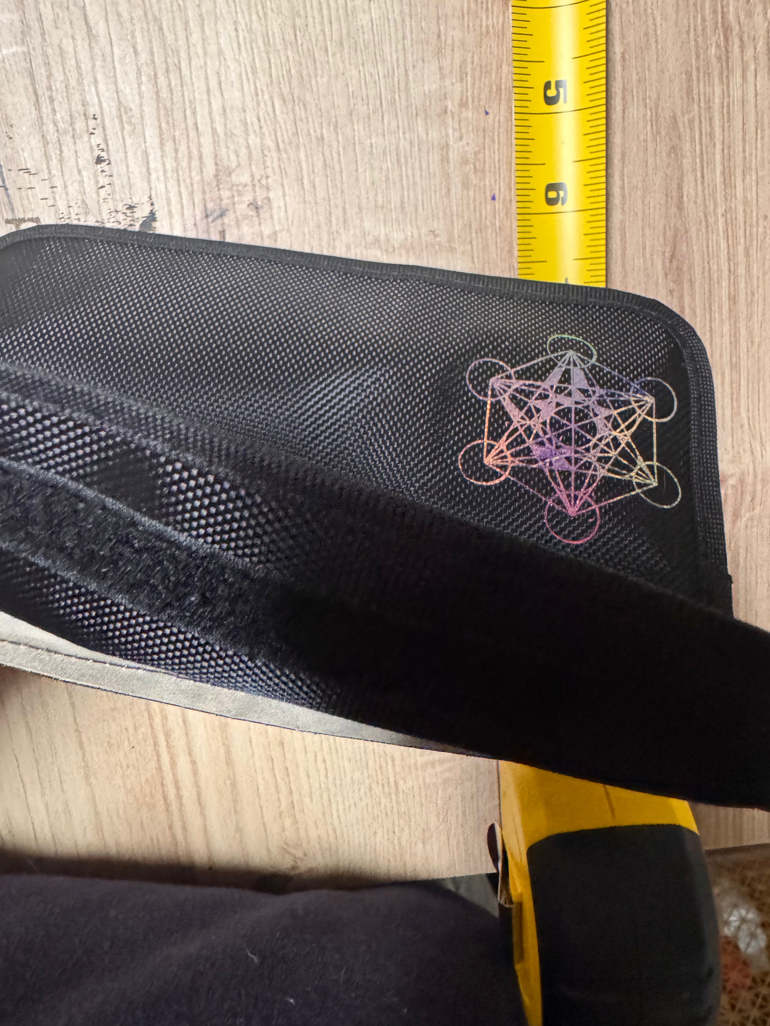 Metatrons cube Extra Strong Faraday Pouch – The Ultimate Signal-Blocking Coffin for Your Phone- no more ads or inflictions while you sleep!!