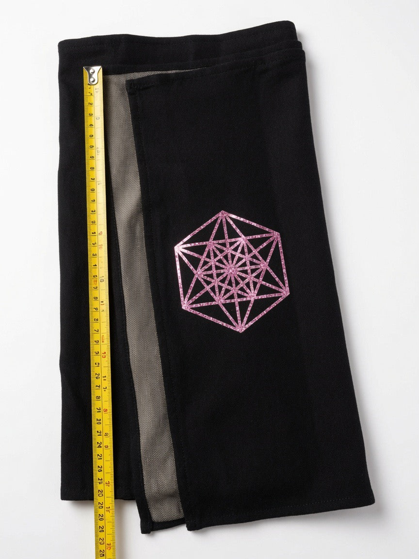 Customizable black silver lining scarf - faraday shield