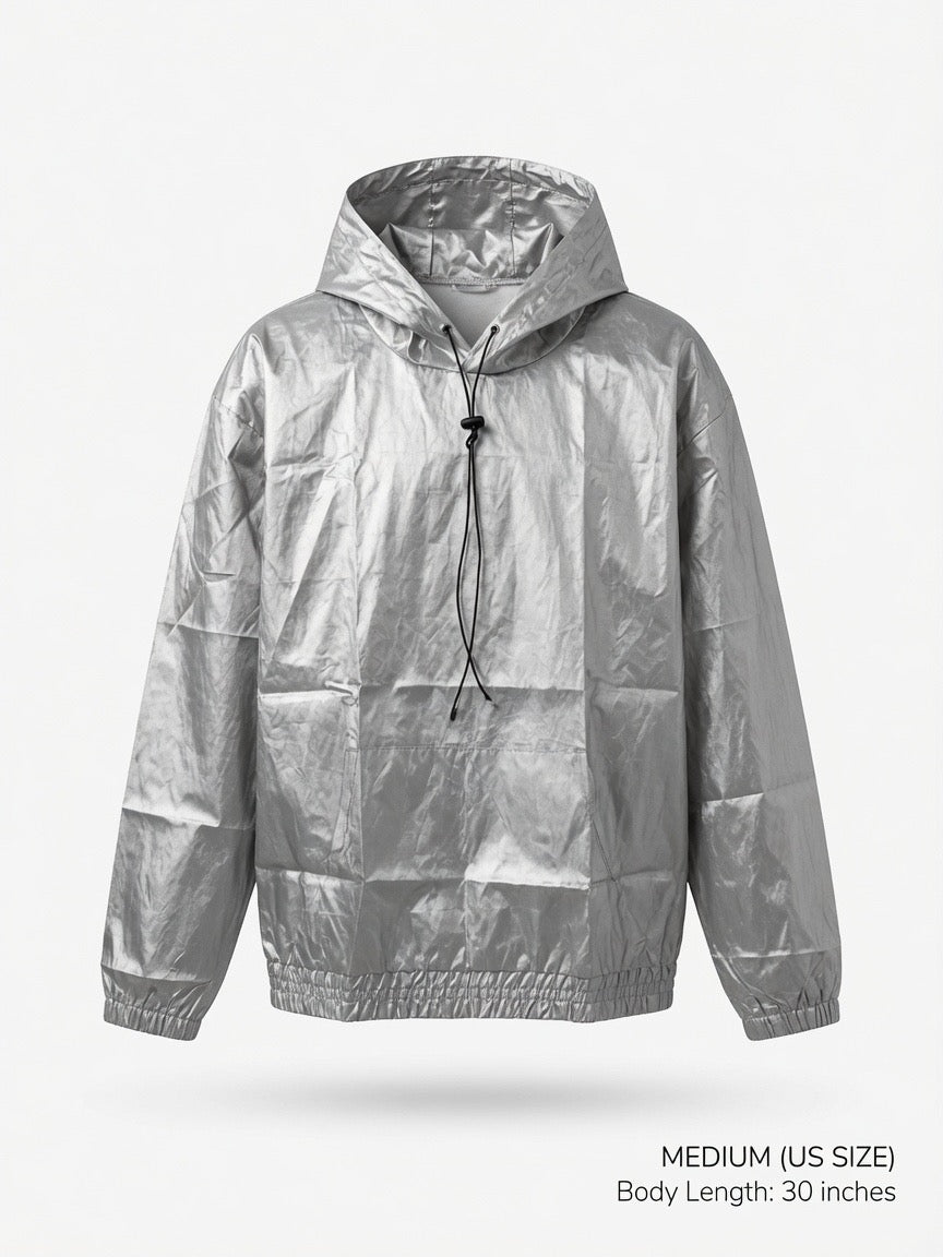 Silver Lining Faraday Ghost Hoodie - emf/wifi/5g/biometric scanning full shield
