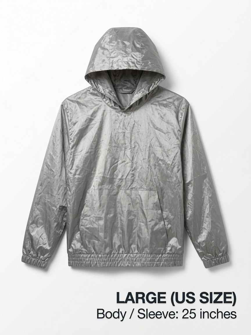 Silver Lining Faraday Ghost Hoodie - emf/wifi/5g/biometric scanning full shield