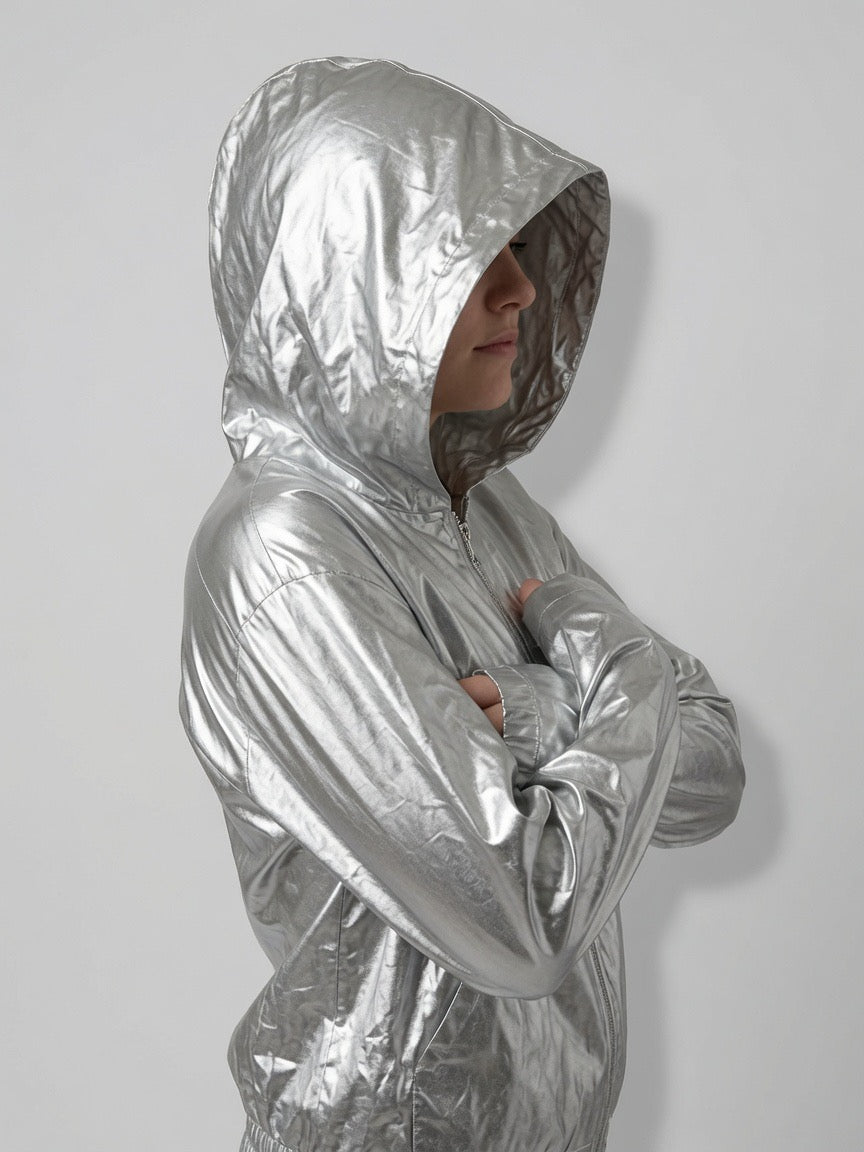 Silver Lining Faraday Ghost Hoodie - emf/wifi/5g/biometric scanning full shield