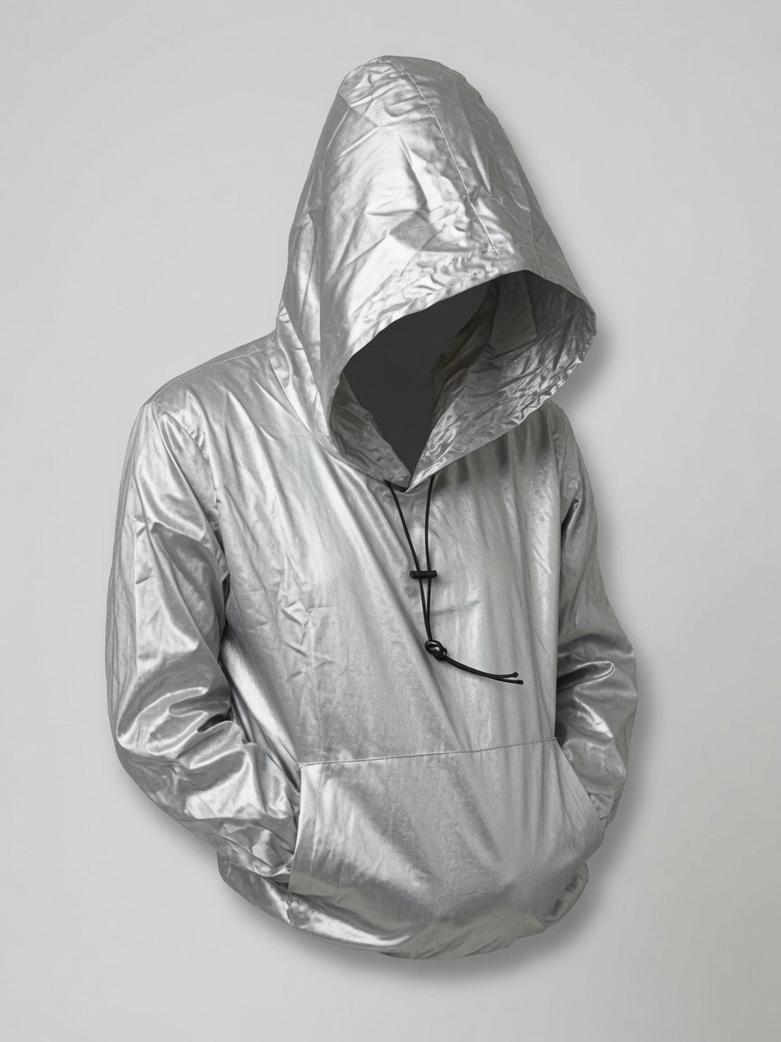 Silver Lining Faraday Ghost Hoodie - emf/wifi/5g/biometric scanning full shield